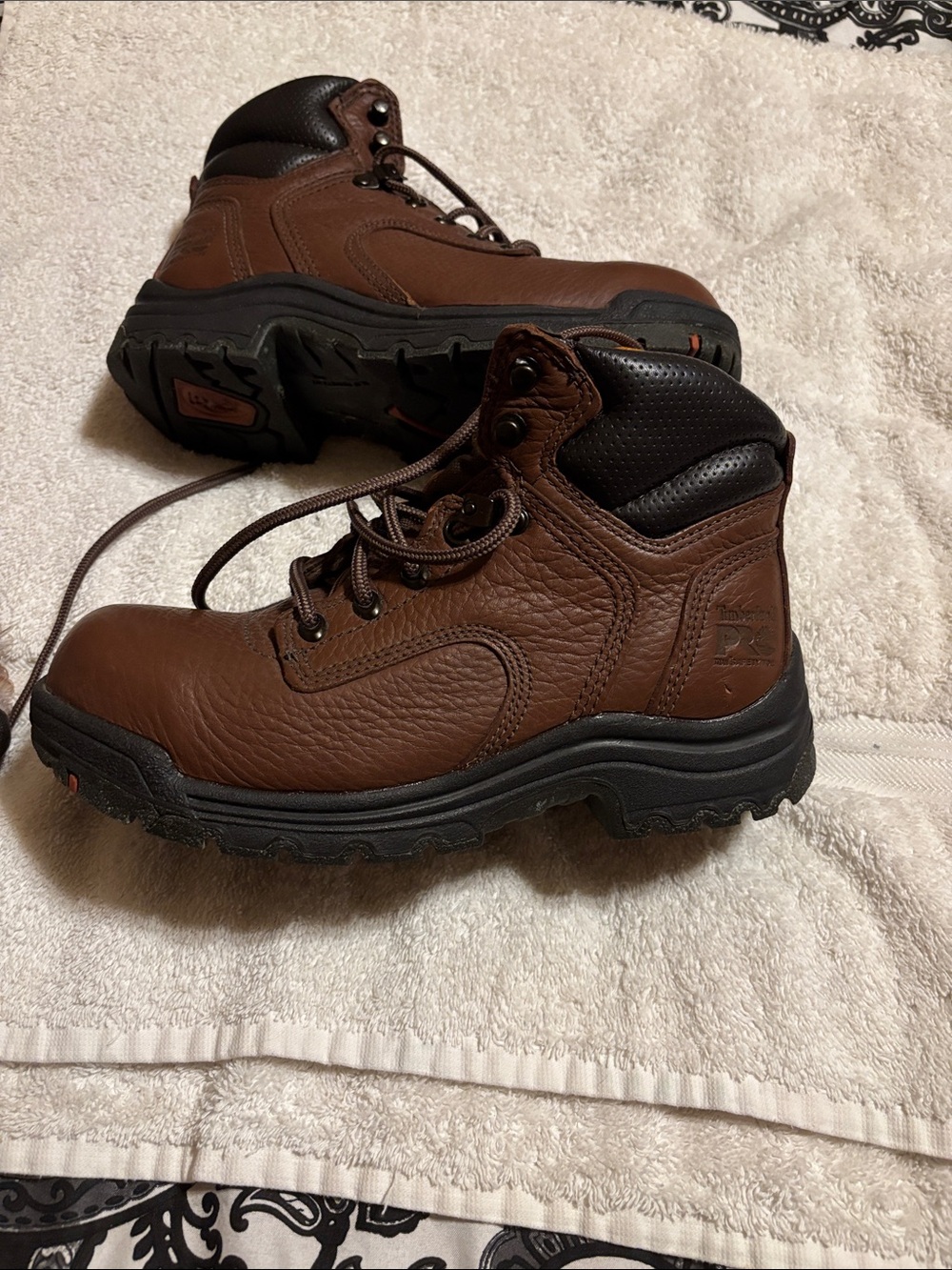 Women’s Timberland PRO Brown and Black Leather Work Boots